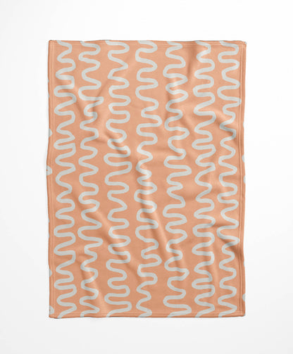 Wiggle Stripe Velveteen Fleece Blanket