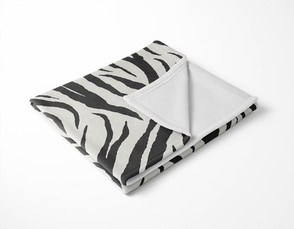 Zebra Patch Velveteen Fleece Blanket