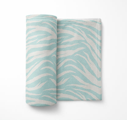 Zebra Patch Velveteen Fleece Blanket