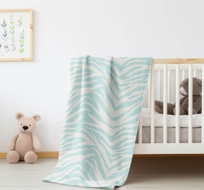 Zebra Patch Velveteen Fleece Blanket