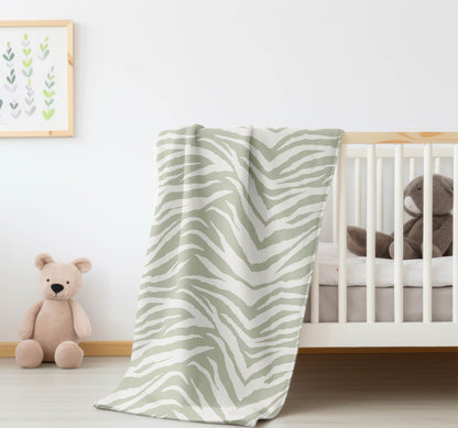 Zebra Patch Velveteen Fleece Blanket