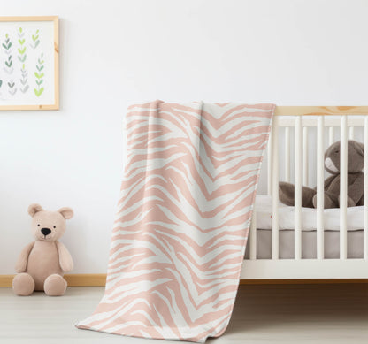 Zebra Patch Velveteen Fleece Blanket
