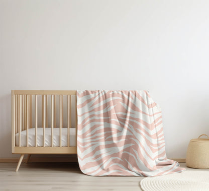 Zebra Patch Velveteen Fleece Blanket