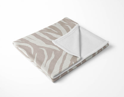 Zebra Patch Velveteen Fleece Blanket