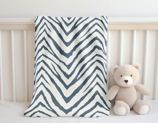 Zebra Stripe Velveteen Fleece Blanket