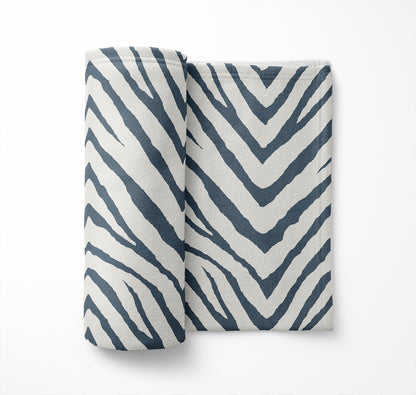 Zebra Stripe Velveteen Fleece Blanket