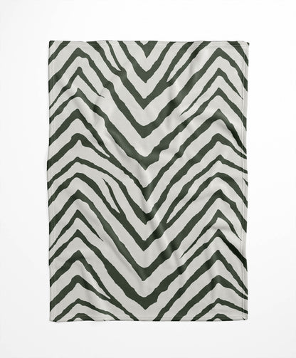 Zebra Stripe Velveteen Fleece Blanket