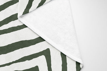 Zebra Stripe Velveteen Fleece Blanket