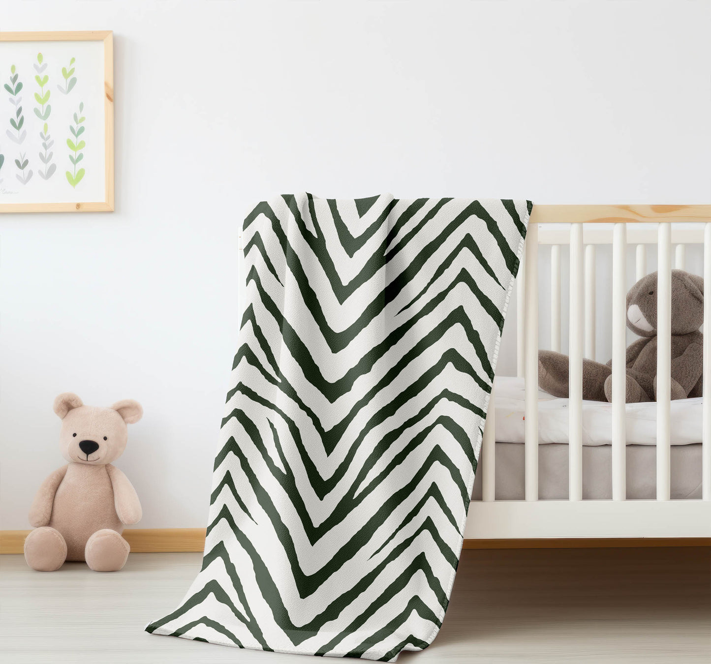 Zebra Stripe Velveteen Fleece Blanket
