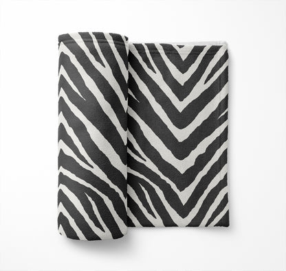 Zebra Stripe Velveteen Fleece Blanket