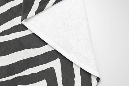Zebra Stripe Velveteen Fleece Blanket