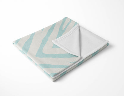 Zebra Stripe Velveteen Fleece Blanket