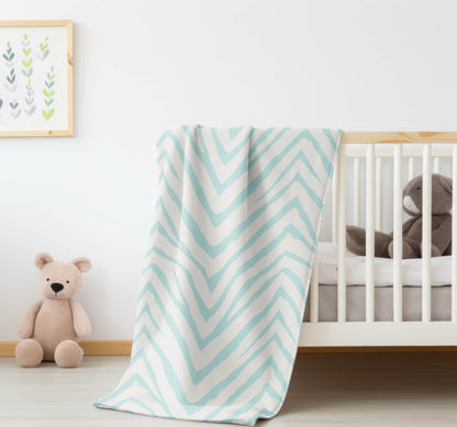 Zebra Stripe Velveteen Fleece Blanket