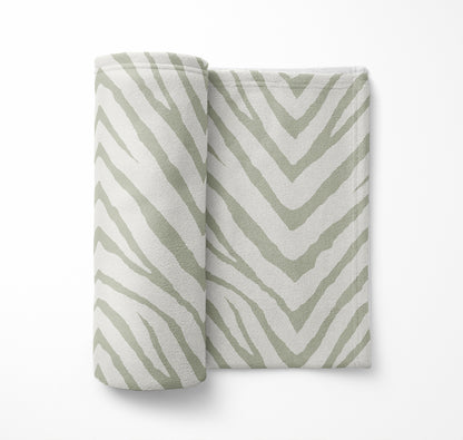 Zebra Stripe Velveteen Fleece Blanket