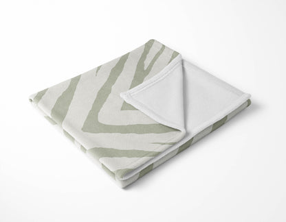 Zebra Stripe Velveteen Fleece Blanket