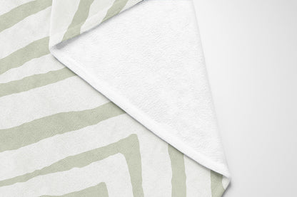 Zebra Stripe Velveteen Fleece Blanket