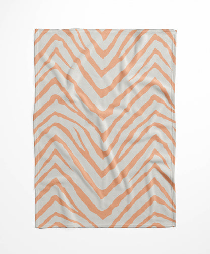 Zebra Stripe Velveteen Fleece Blanket