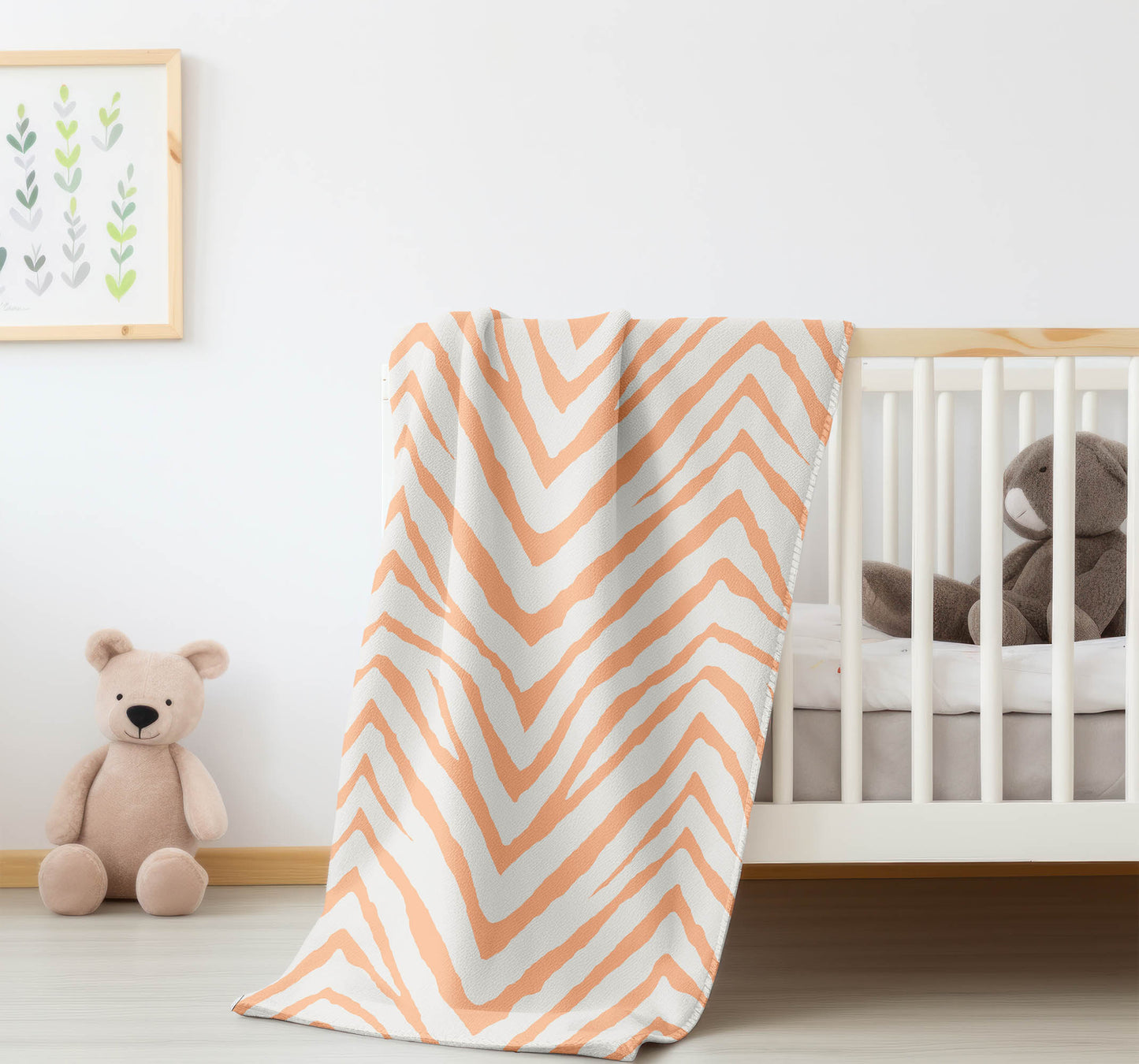 Zebra Stripe Velveteen Fleece Blanket