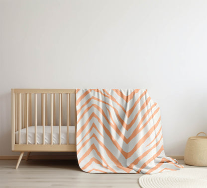 Zebra Stripe Velveteen Fleece Blanket