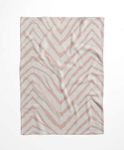 Zebra Stripe Velveteen Fleece Blanket