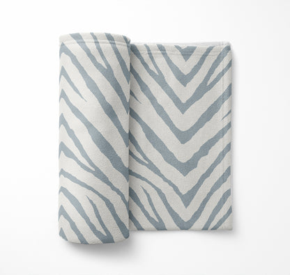 Zebra Stripe Velveteen Fleece Blanket