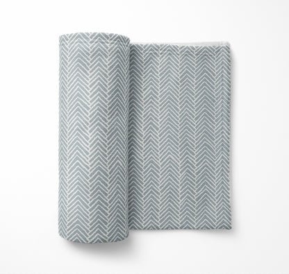 Chevron Block Velveteen Fleece Blanket