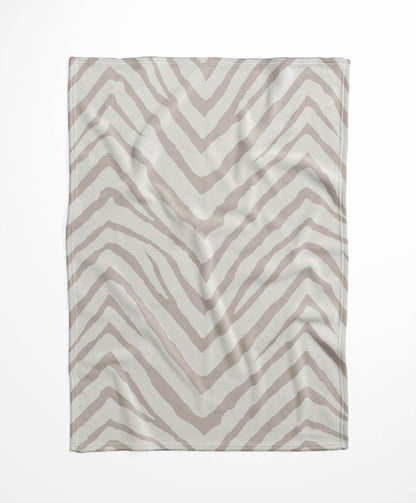 Zebra Stripe Velveteen Fleece Blanket