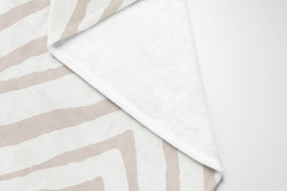 Zebra Stripe Velveteen Fleece Blanket