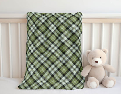 Anthony Plaid Velveteen Fleece Blanket