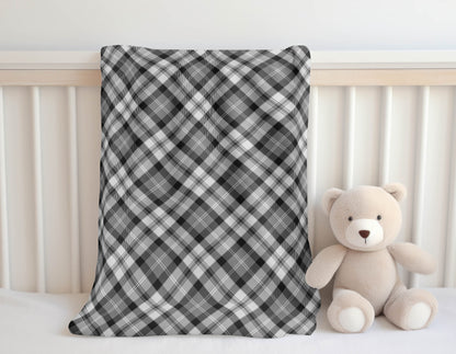 Anthony Plaid Velveteen Fleece Blanket