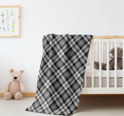 Anthony Plaid Velveteen Fleece Blanket