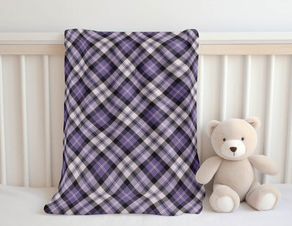 Anthony Plaid Velveteen Fleece Blanket