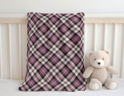 Anthony Plaid Velveteen Fleece Blanket