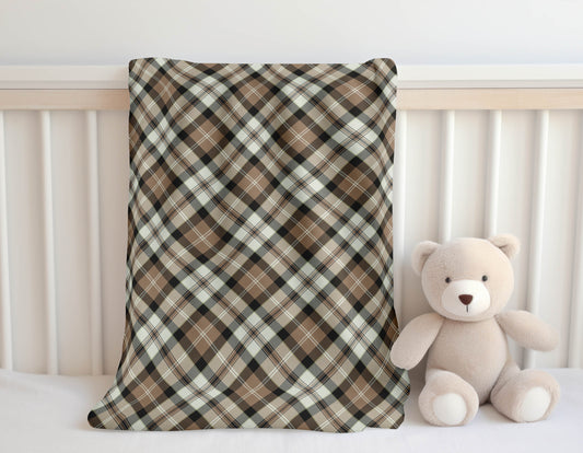 Anthony Plaid Velveteen Fleece Blanket