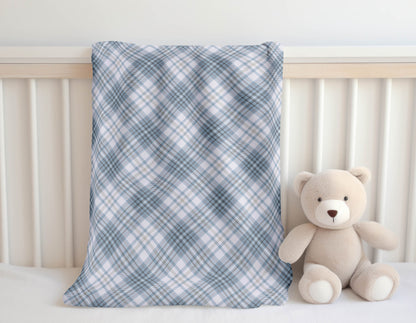 Chinny Tartan Velveteen Fleece Blanket