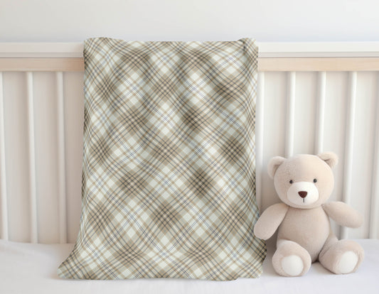 Chinny Tartan Velveteen Fleece Blanket