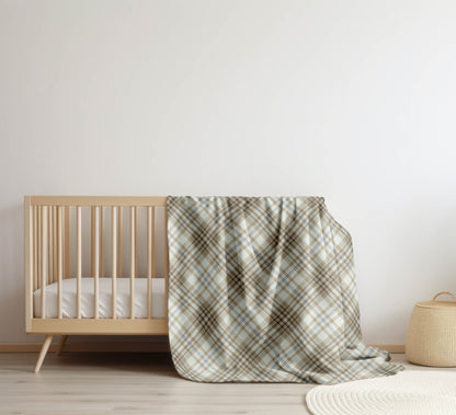 Chinny Tartan Velveteen Fleece Blanket