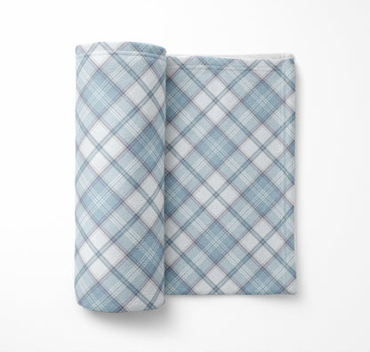 Diamond Plaid Velveteen Fleece Blanket