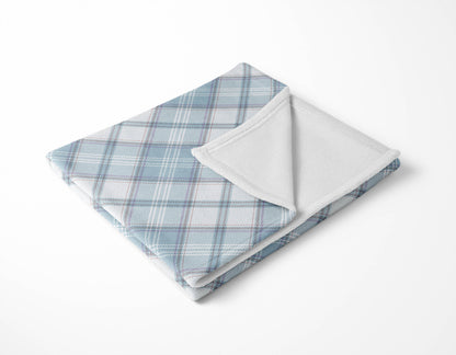 Diamond Plaid Velveteen Fleece Blanket