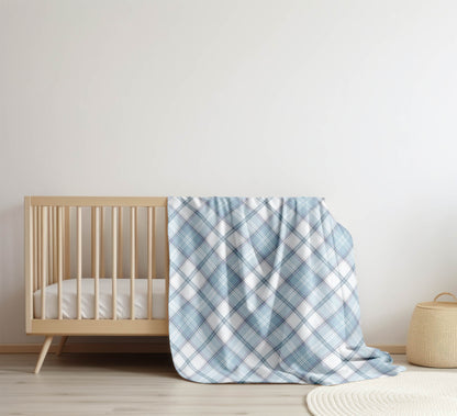 Diamond Plaid Velveteen Fleece Blanket