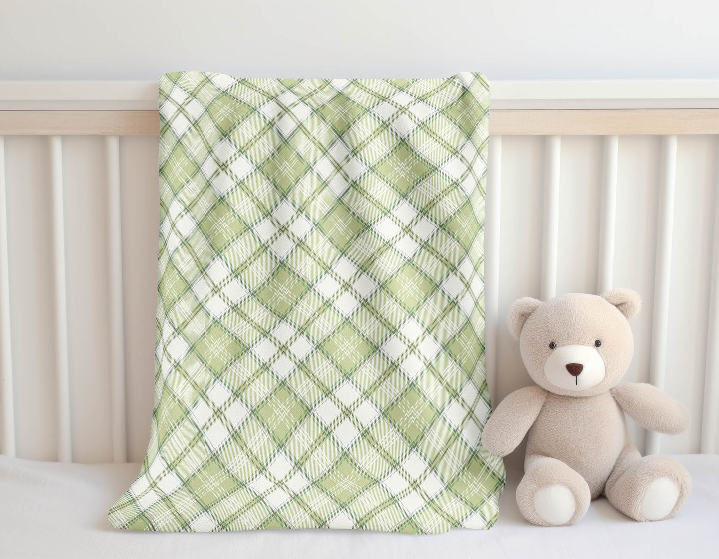Diamond Plaid Velveteen Fleece Blanket
