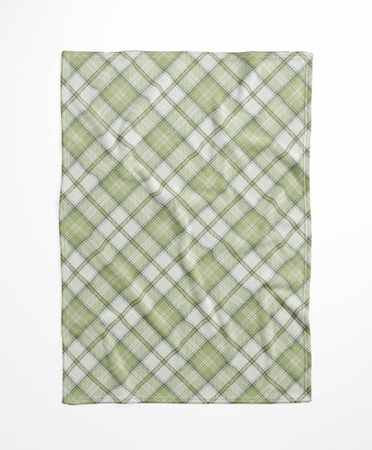 Diamond Plaid Velveteen Fleece Blanket