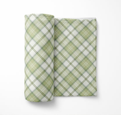 Diamond Plaid Velveteen Fleece Blanket