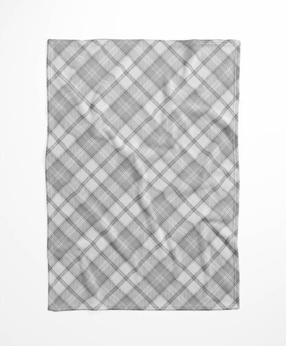 Diamond Plaid Velveteen Fleece Blanket
