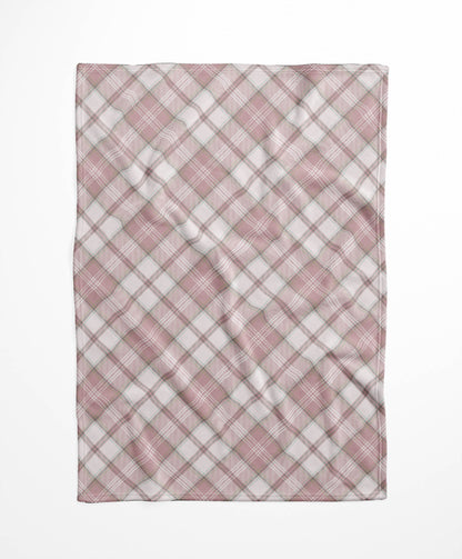 Diamond Plaid Velveteen Fleece Blanket