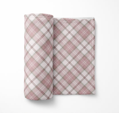 Diamond Plaid Velveteen Fleece Blanket