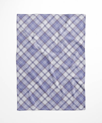 Diamond Plaid Velveteen Fleece Blanket