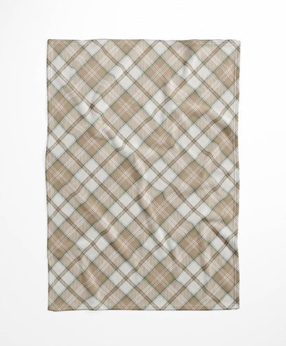 Diamond Plaid Velveteen Fleece Blanket