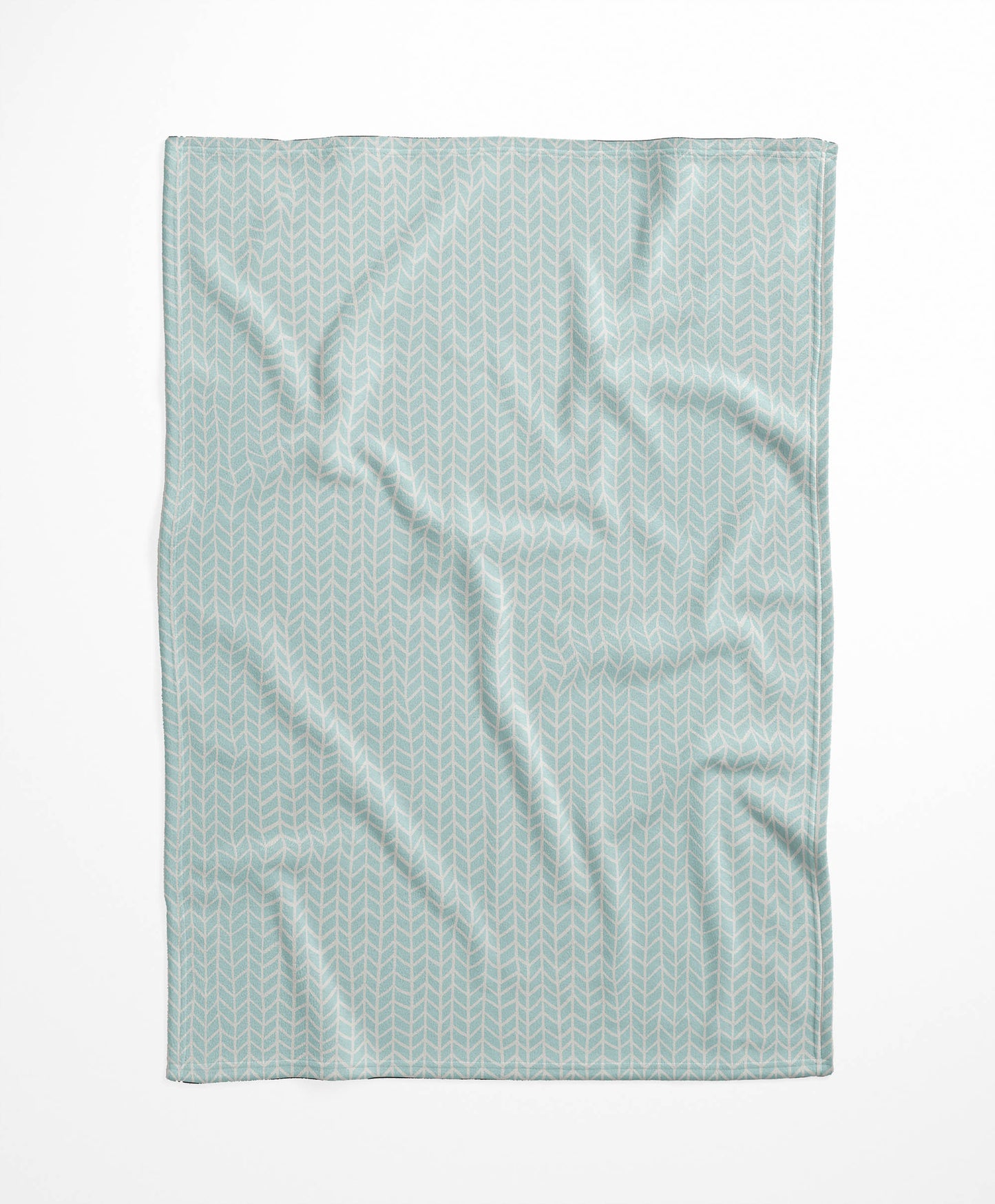 Chevron Feather Velveteen Fleece Blanket