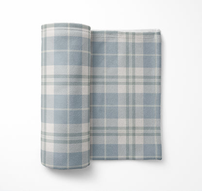 Tartan Block Velveteen Fleece Blanket